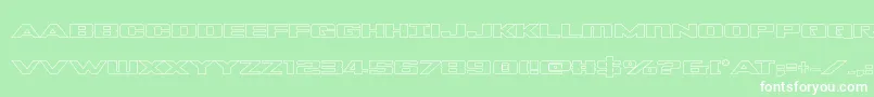 Tigersharkoutline Font – White Fonts on Green Background