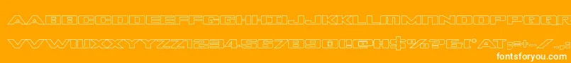 Tigersharkoutline Font – White Fonts on Orange Background