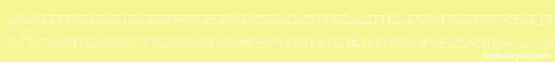 Tigersharkoutline Font – White Fonts on Yellow Background