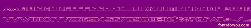 Tigersharkoutline Font – Yellow Fonts on Purple Background