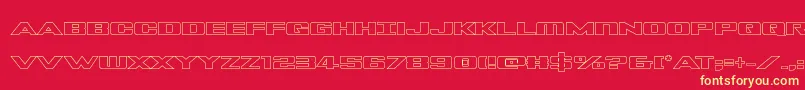 Tigersharkoutline Font – Yellow Fonts on Red Background