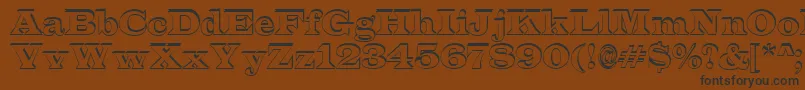 ALatinosh-fontti – mustat fontit ruskealla taustalla