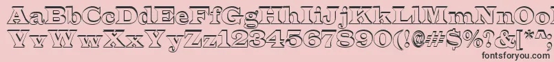 Шрифт ALatinosh – чёрные шрифты на розовом фоне