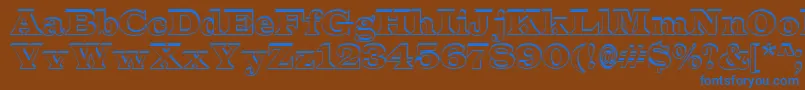ALatinosh-fontti – siniset fontit ruskealla taustalla