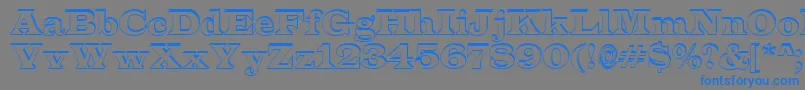ALatinosh Font – Blue Fonts on Gray Background