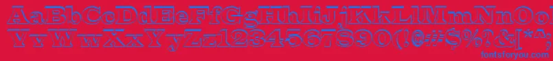 ALatinosh-fontti – siniset fontit punaisella taustalla