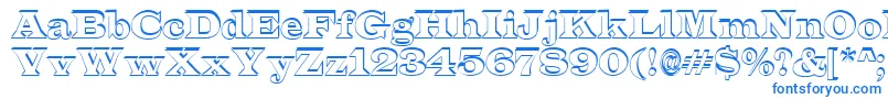 Шрифт ALatinosh – синие шрифты на белом фоне