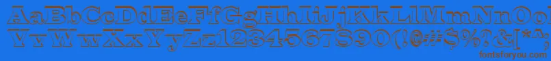 ALatinosh Font – Brown Fonts on Blue Background