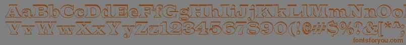 ALatinosh-Schriftart – Braune Schriften auf grauem Hintergrund
