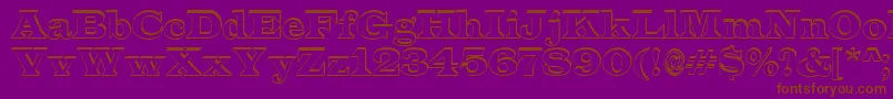 Шрифт ALatinosh – коричневые шрифты на фиолетовом фоне