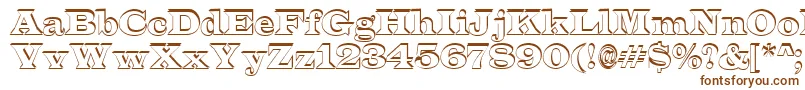 ALatinosh-fontti – ruskeat fontit valkoisella taustalla