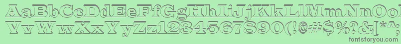 ALatinosh-Schriftart – Graue Schriften auf grünem Hintergrund
