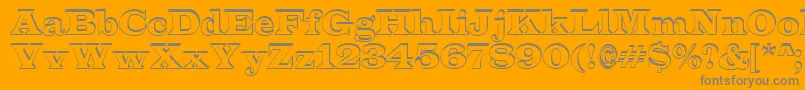 フォントALatinosh – オレンジの背景に灰色の文字