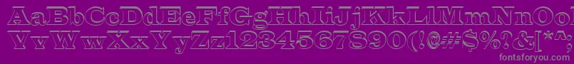 ALatinosh-Schriftart – Graue Schriften auf violettem Hintergrund