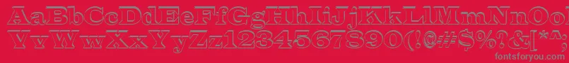 フォントALatinosh – 赤い背景に灰色の文字