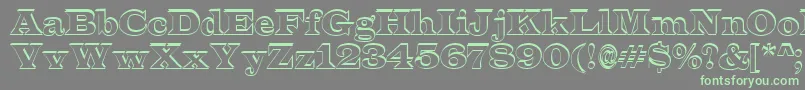 ALatinosh Font – Green Fonts on Gray Background