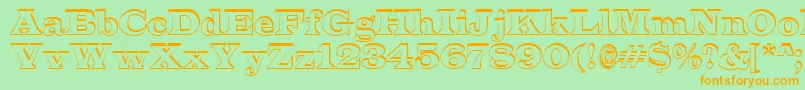 ALatinosh-fontti – oranssit fontit vihreällä taustalla