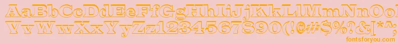 Шрифт ALatinosh – оранжевые шрифты на розовом фоне