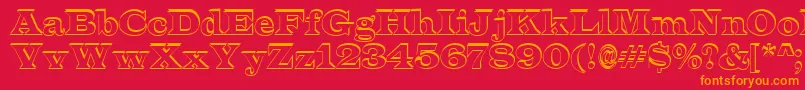 ALatinosh Font – Orange Fonts on Red Background