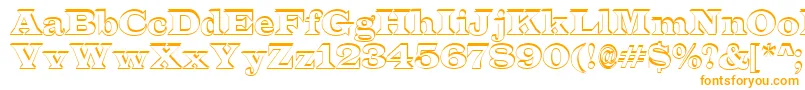 Шрифт ALatinosh – оранжевые шрифты на белом фоне