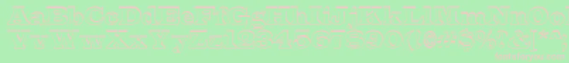 ALatinosh Font – Pink Fonts on Green Background