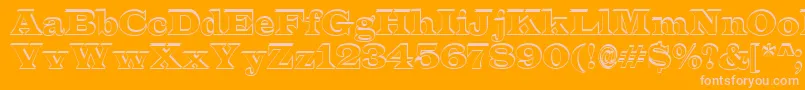 フォントALatinosh – オレンジの背景にピンクのフォント