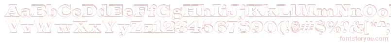 ALatinosh-fontti – vaaleanpunaiset fontit valkoisella taustalla