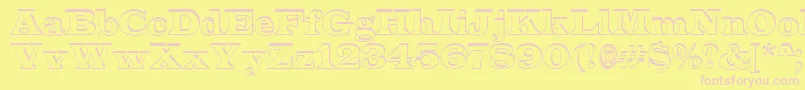 ALatinosh Font – Pink Fonts on Yellow Background