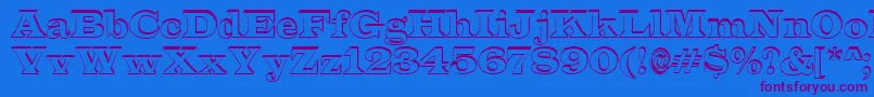 ALatinosh Font – Purple Fonts on Blue Background
