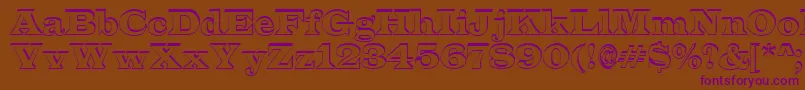 Шрифт ALatinosh – фиолетовые шрифты на коричневом фоне