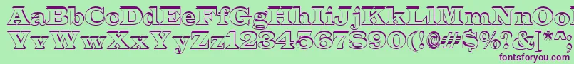 Шрифт ALatinosh – фиолетовые шрифты на зелёном фоне
