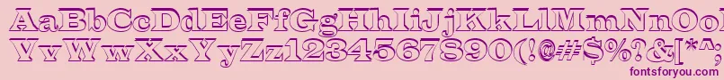 フォントALatinosh – ピンクの背景に紫のフォント