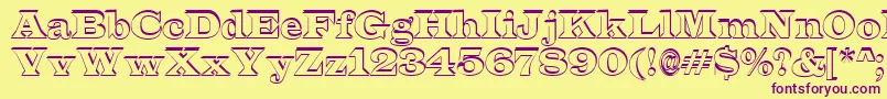 Шрифт ALatinosh – фиолетовые шрифты на жёлтом фоне
