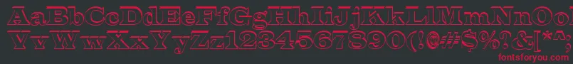 ALatinosh-fontti – punaiset fontit mustalla taustalla