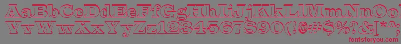 ALatinosh Font – Red Fonts on Gray Background