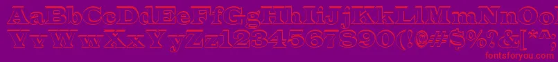 Fonte ALatinosh – fontes vermelhas em um fundo violeta