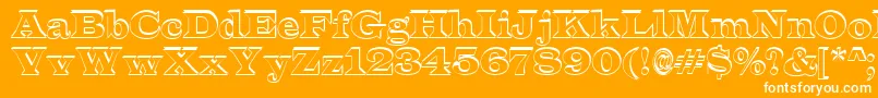 ALatinosh Font – White Fonts on Orange Background