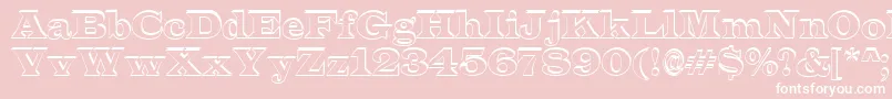 ALatinosh-Schriftart – Weiße Schriften auf rosa Hintergrund