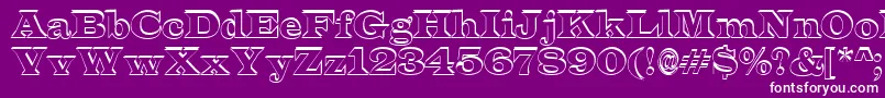 フォントALatinosh – 紫の背景に白い文字