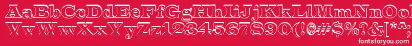 ALatinosh-fontti – valkoiset fontit punaisella taustalla