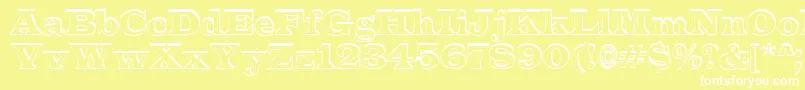 ALatinosh-fontti – valkoiset fontit keltaisella taustalla