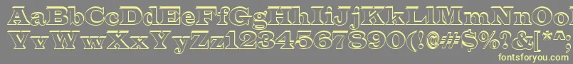 フォントALatinosh – 黄色のフォント、灰色の背景
