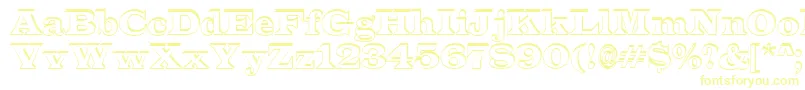 ALatinosh-fontti – keltaiset fontit valkoisella taustalla