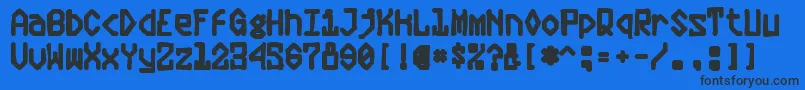 Шрифт Plasmaticink – чёрные шрифты на синем фоне