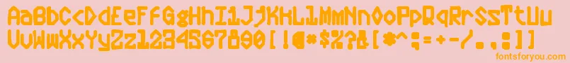 Plasmaticink Font – Orange Fonts on Pink Background