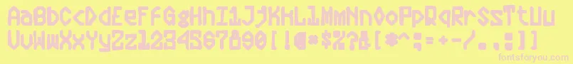 Plasmaticink Font – Pink Fonts on Yellow Background