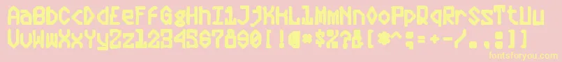 Plasmaticink Font – Yellow Fonts on Pink Background