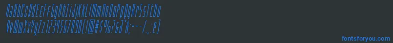 Phantaconcompactital Font – Blue Fonts on Black Background