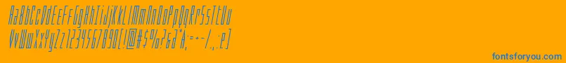 Phantaconcompactital Font – Blue Fonts on Orange Background