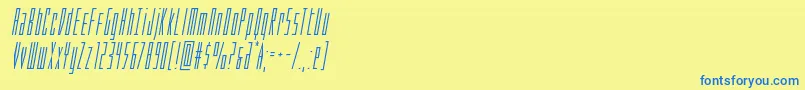 Phantaconcompactital Font – Blue Fonts on Yellow Background
